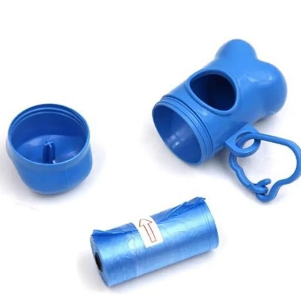 “Bone Dog Poo Dispenser” Disposable Pet Puppy Paw Print Poop Waste Sack Bag Roll